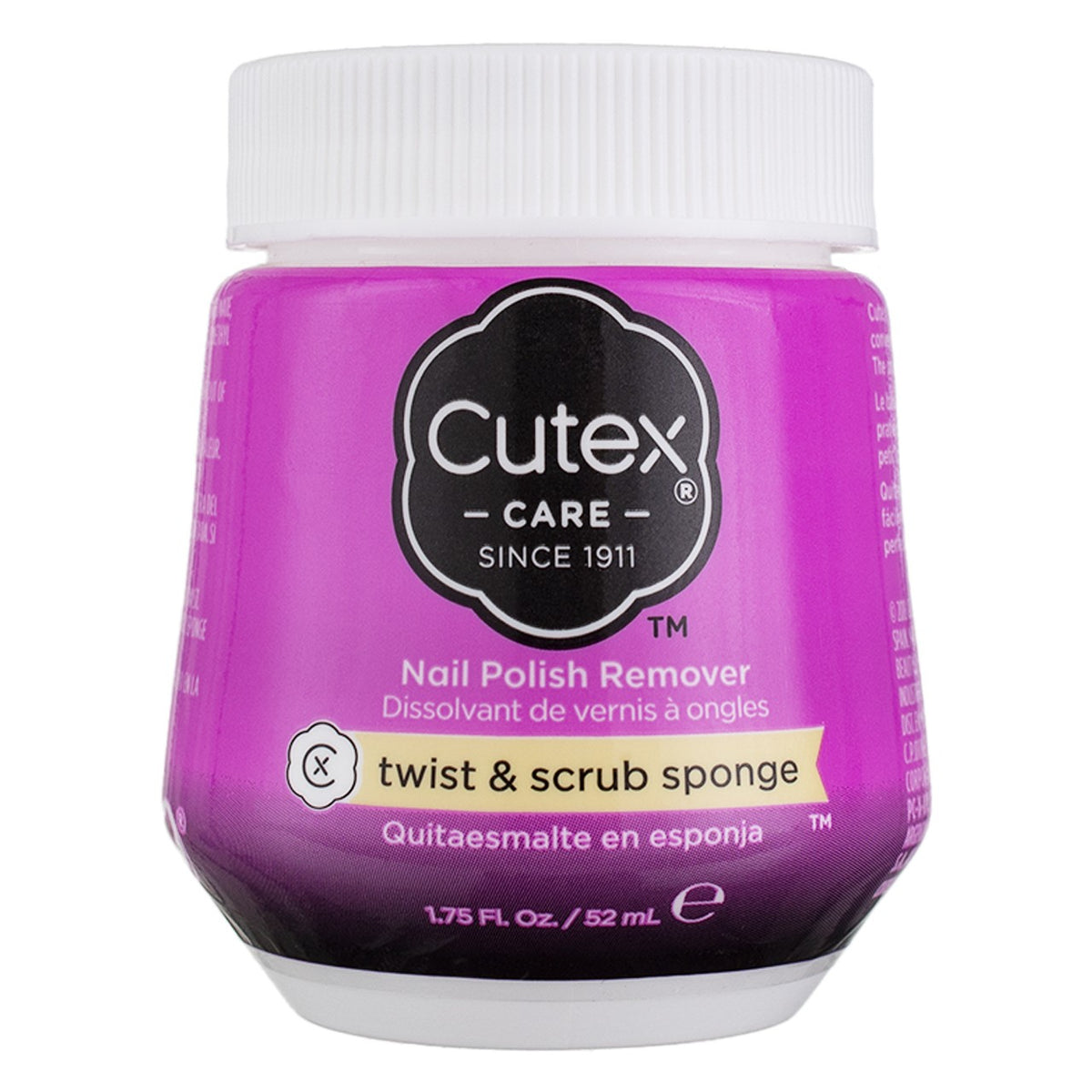 Cutex Twist & Scrub Nail Polish Remover Jar 2 fl oz - Nourishing & Scented