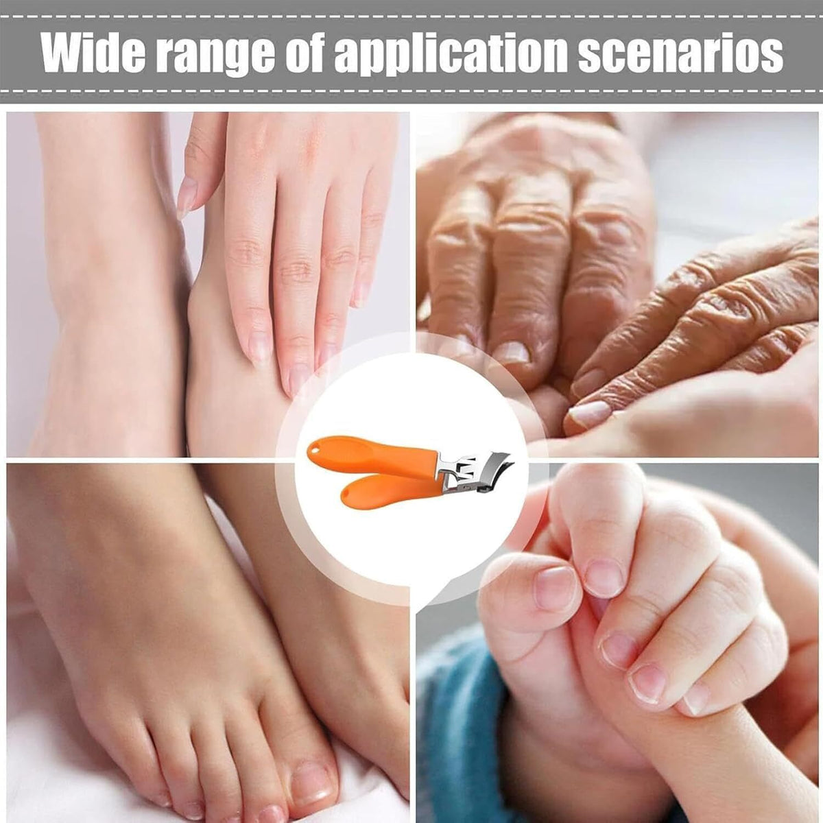 Wide Jaw Opening Anti-Splash Curved Nail Clipper - Safe & Precise Trimming