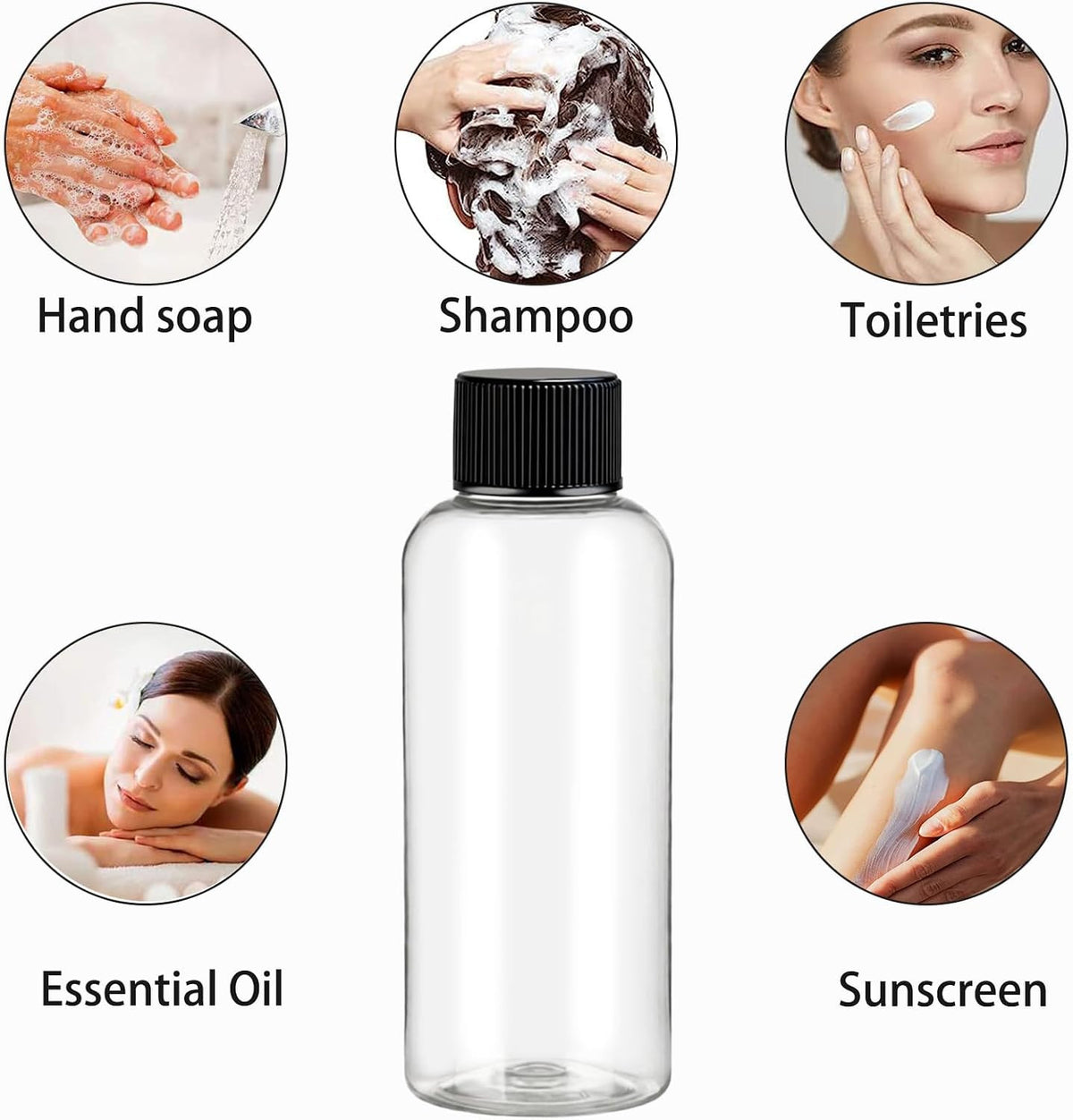 Travel Bottles for Toiletries 3.4oz Leak-Proof TSA-Approved Liquid Containers