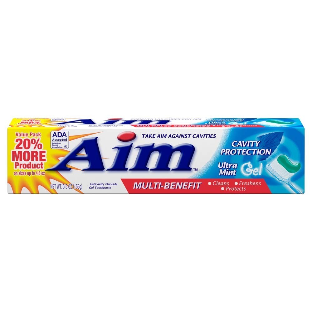 6 Pack Fluoride Cavity Protection Gel Toothpaste Ultra Mint 5.5 Oz