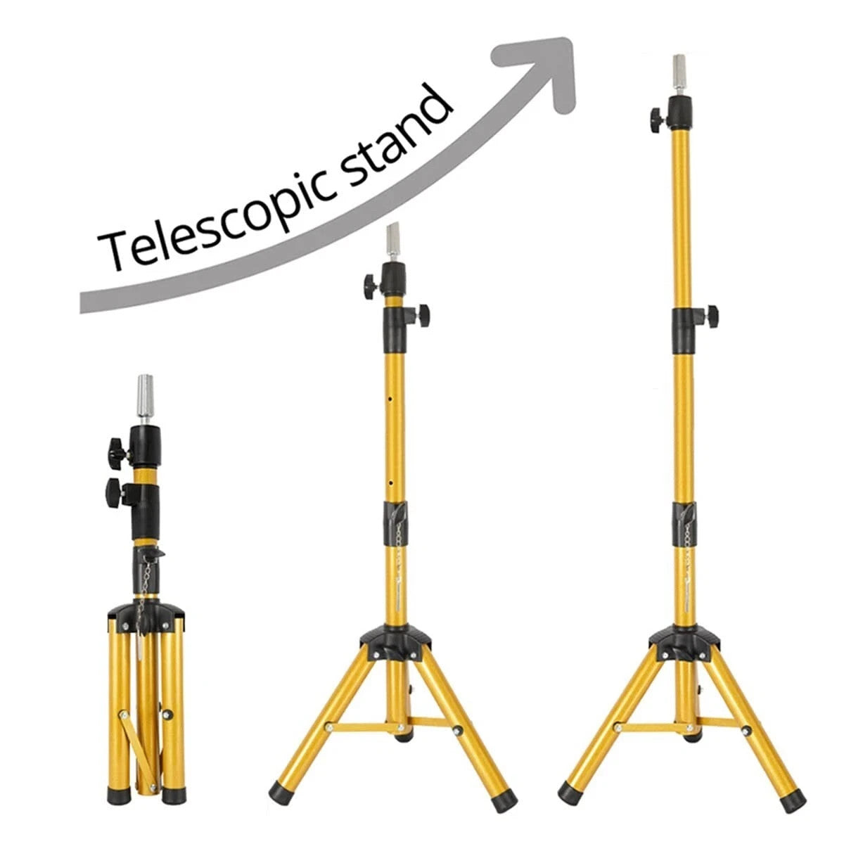 Heavy Duty 55-Inch Wig Stand Tripod for Hairdressing & Styling