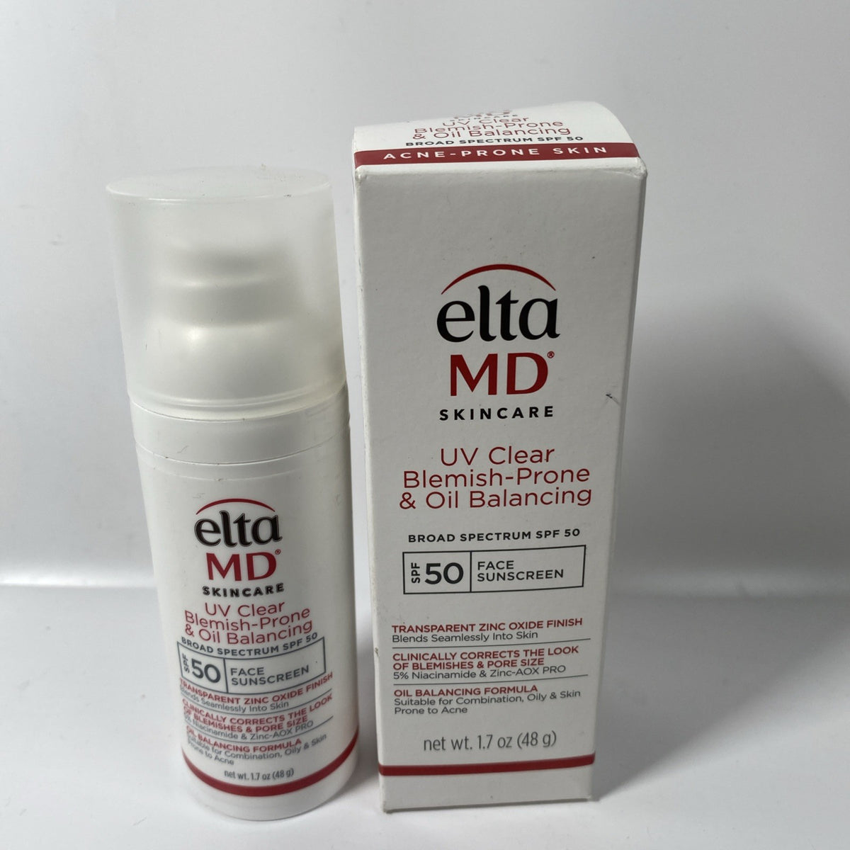 Elta MD UV Clear SPF 50 Facial Sunscreen for Blemish-prone & Oily Skin 1.7 oz