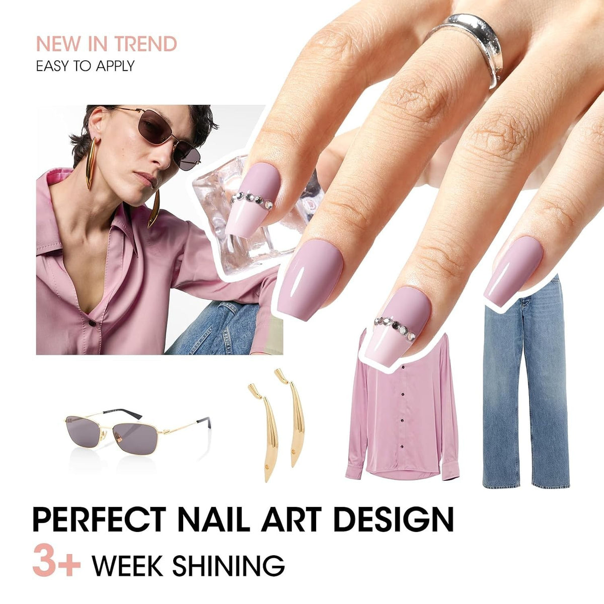 Nude Nail Polish Set - 6 Natural Quick-Dry, Chip-Resistant Colors