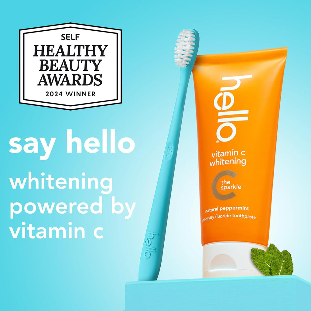 Vitamin C Whitening Toothpaste with Fluoride - Natural Peppermint 4 oz - 2 Pack