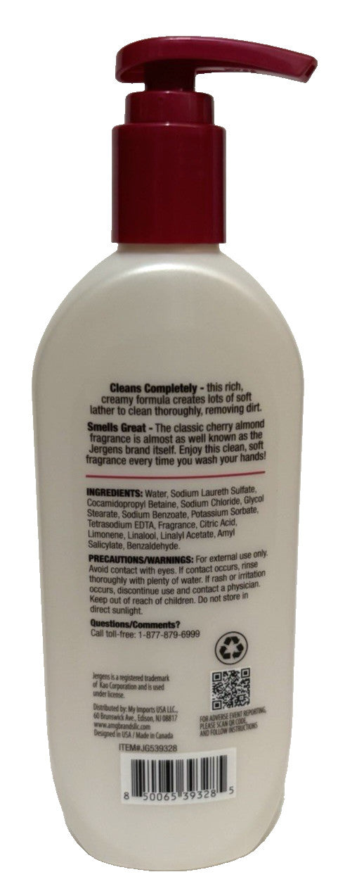 Jergens Cherry Almond Hand Wash Liquid Soap - 8.45 oz Pack of 6