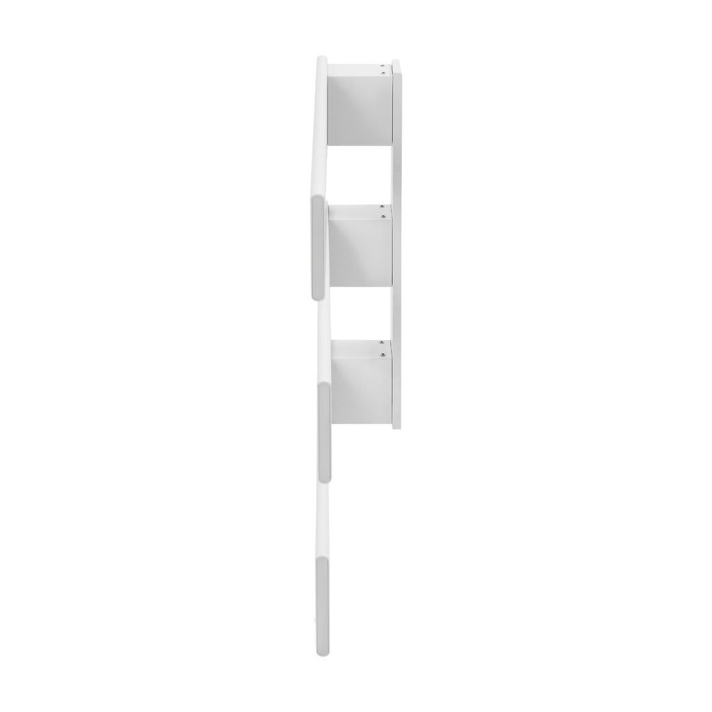 Wall-Mounted Electric Towel Warmer with 3 Tiers - 110V White Aluminum