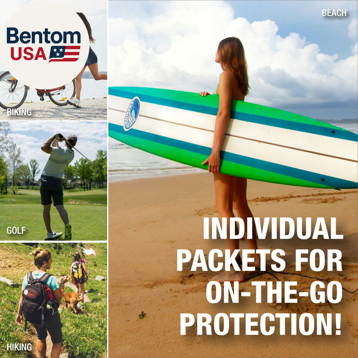 SPF 50 Broad Spectrum Sunscreen Packets - Water-Resistant, Reef Safe, 100 Pack