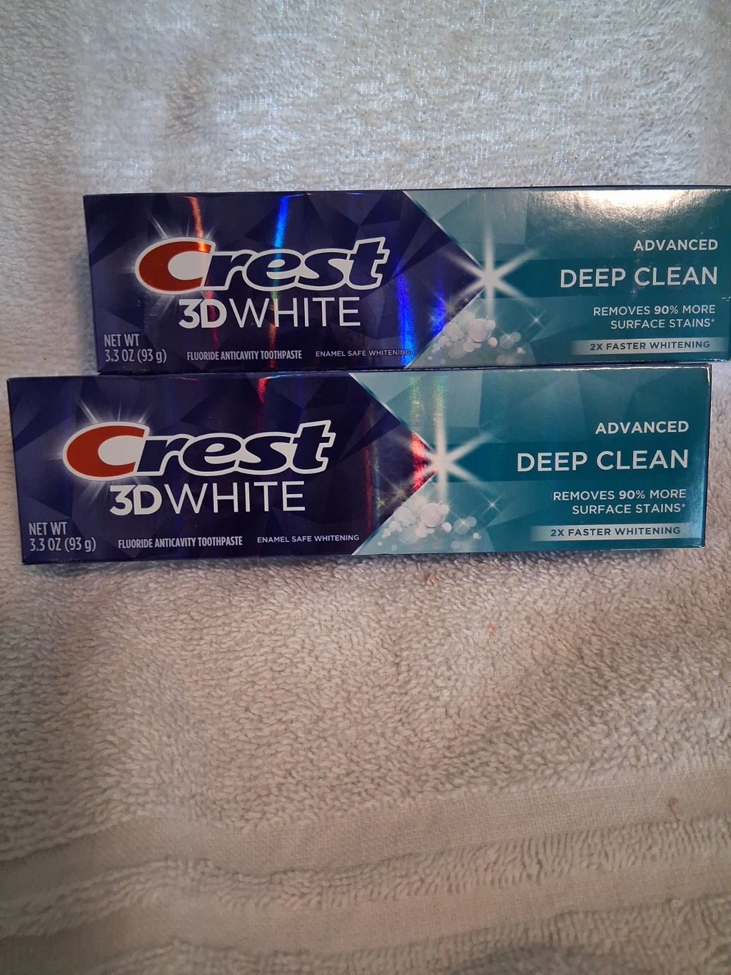 Crest 3D White Advanced Deep Clean Whitening Toothpaste 6.6 oz Set