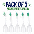 5 Pack Replacement Brush Heads for Sonicare E Series - White