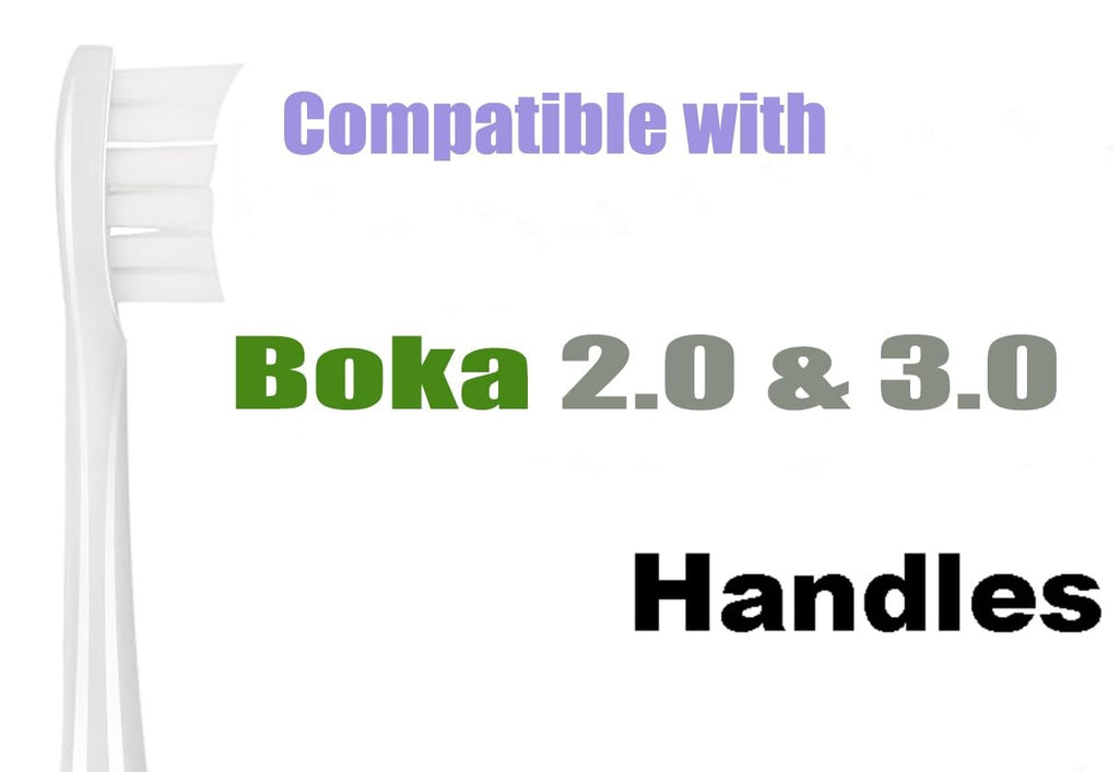 Replacement Toothbrush Heads for Boka 2.0 & 3.0 - Pack of 5, White
