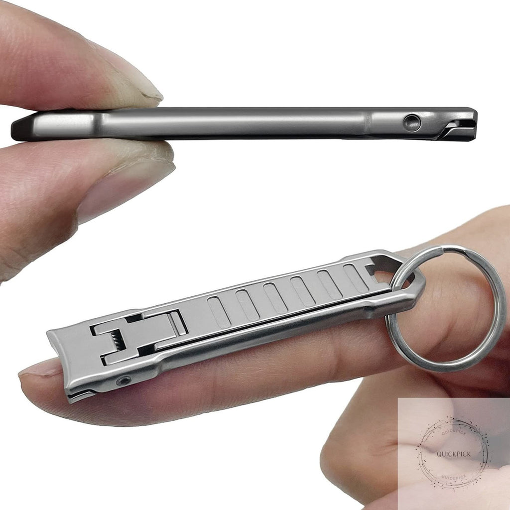 Ultra-Thin Mini Travel Nail Clippers Set with Nail File & Case