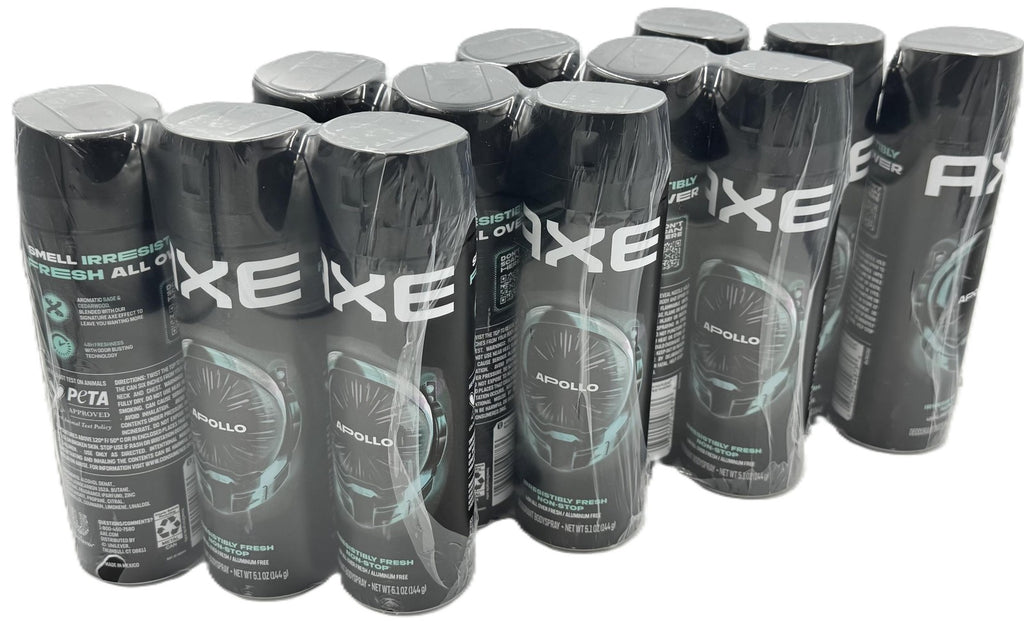 Men's Body Spray 12-Pack - AXE Apollo Sage Cedarwood 48H Odor Protection