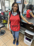 Unisex Hairdressing Cape Salon Apron for Barbers & Hairstylists - Red