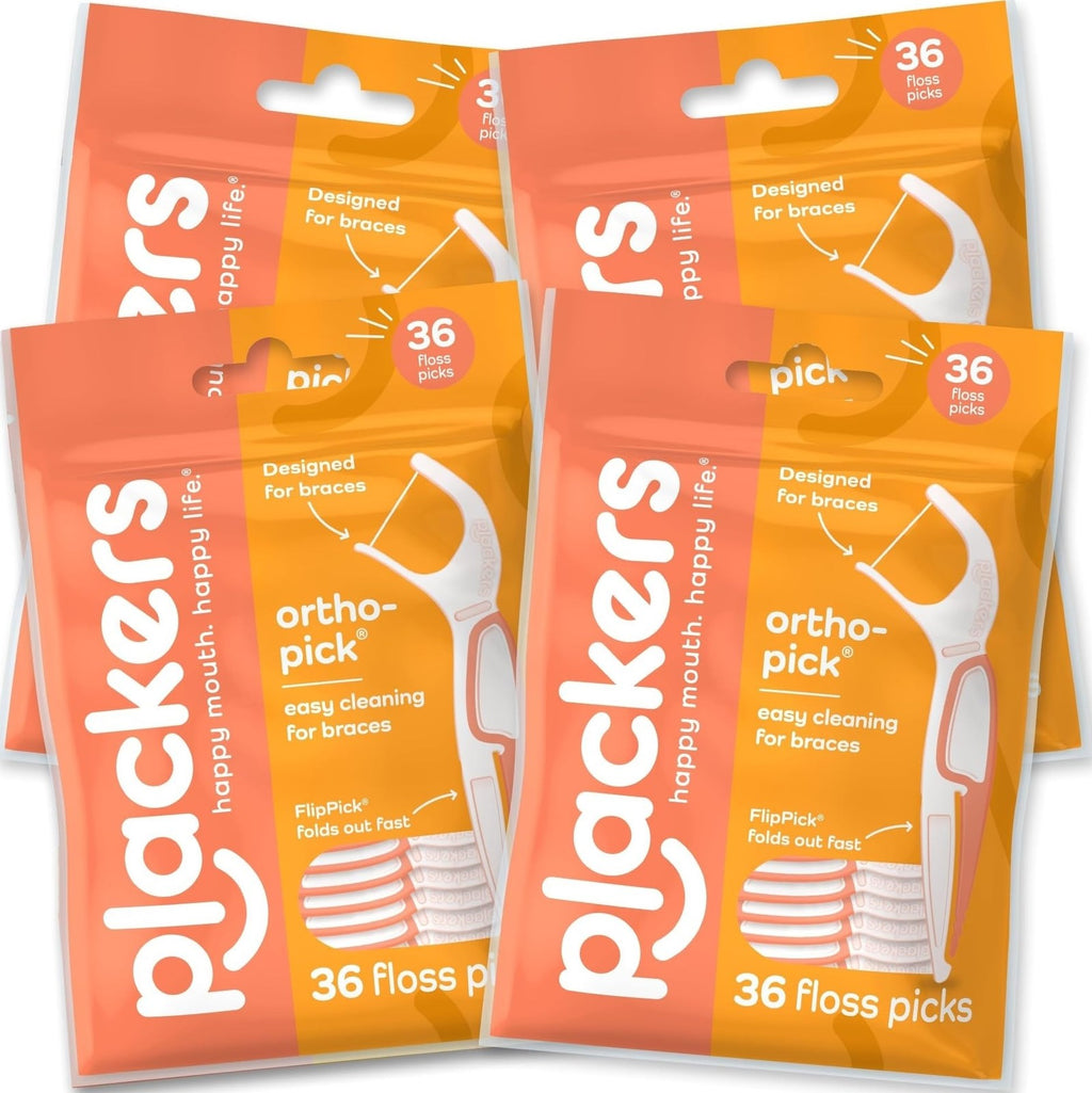Orthodontic Floss Picks for Braces, 36 Count - Easy Cleaning Between Teeth
