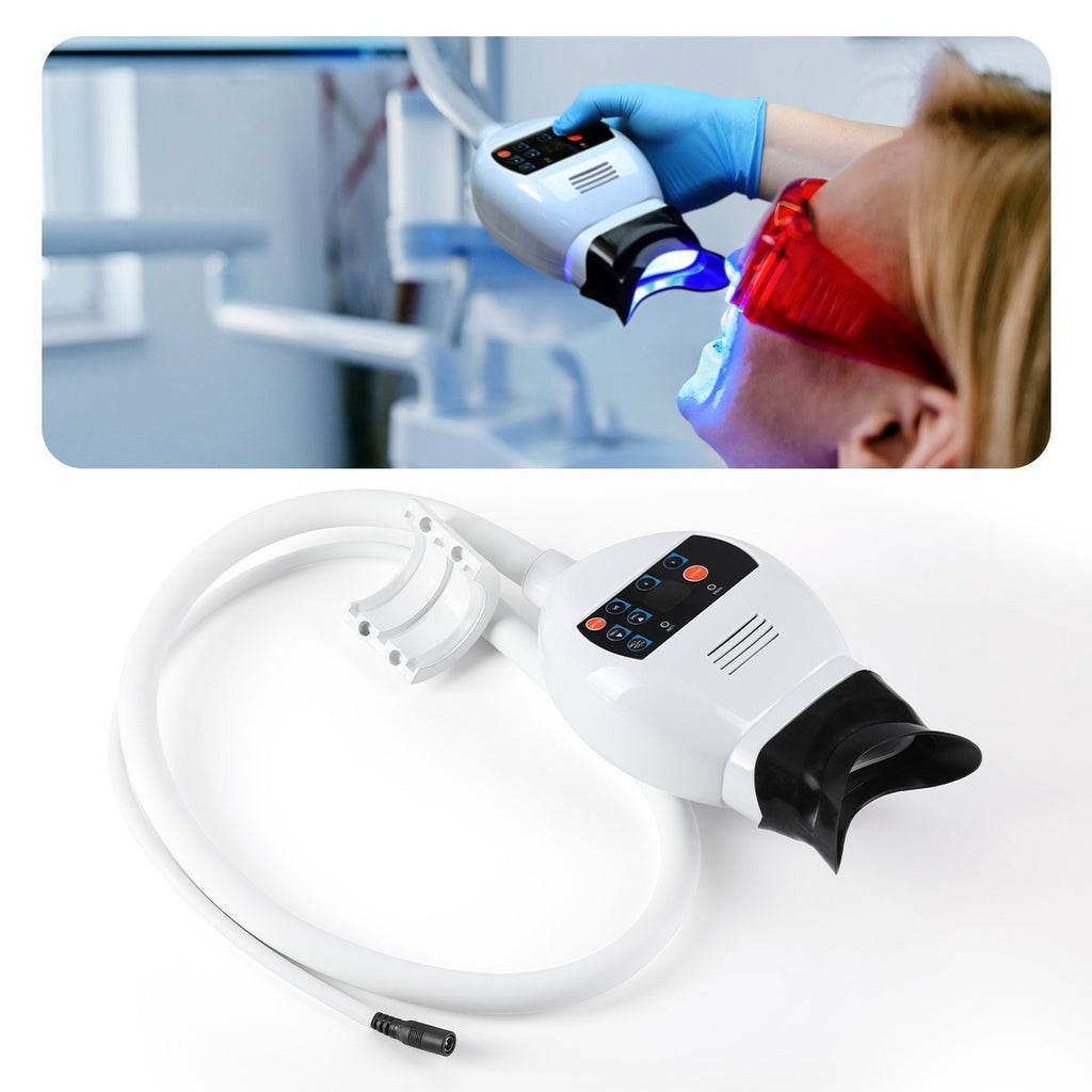Dental Whitening Light with Goggles Triple Color LED for Teeth & Oral Examination
