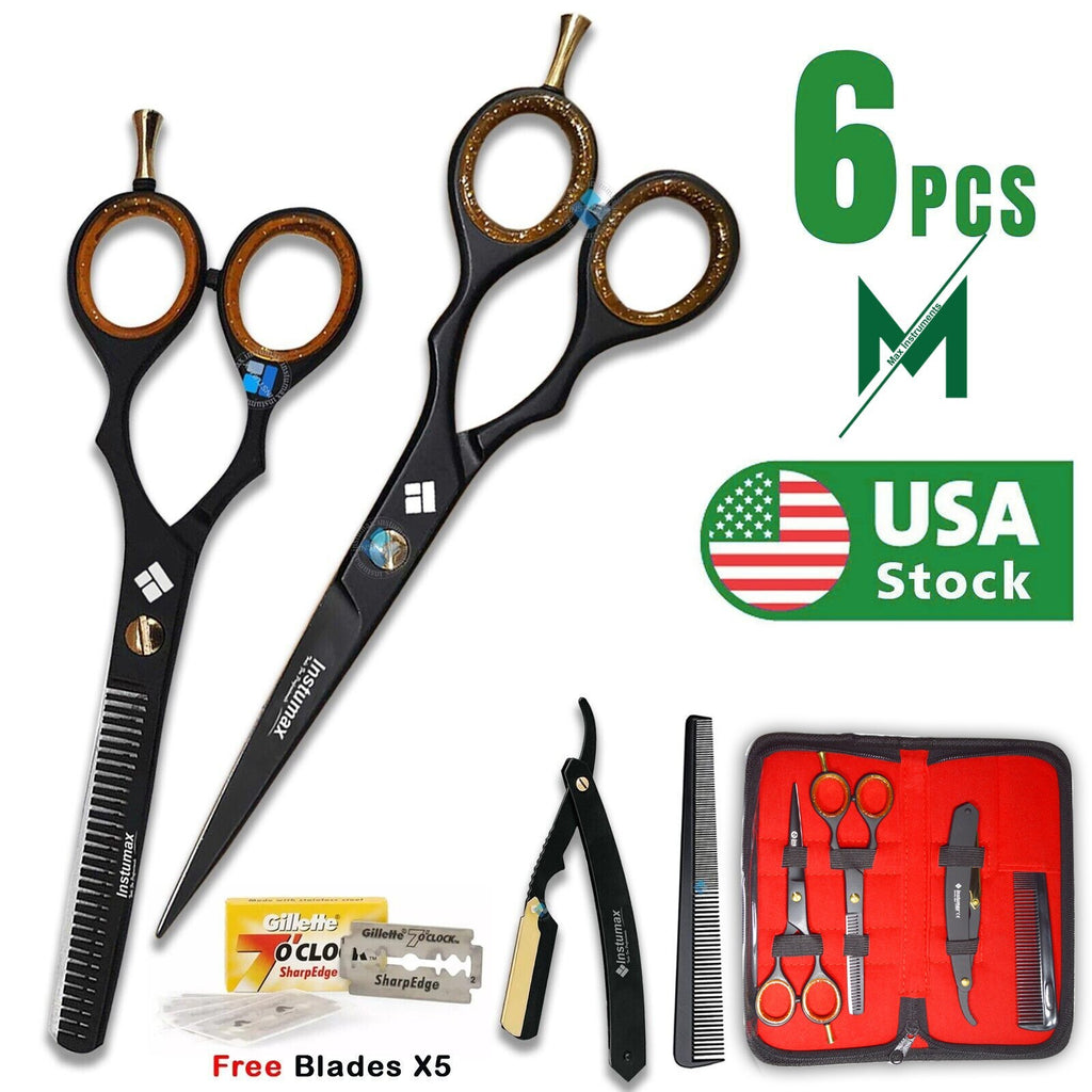 Professional Hair Cutting Thinning Scissors Barber Shears Salon Set