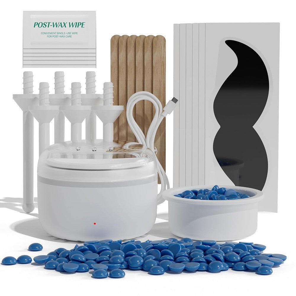 Portable Nose and Ear Wax Removal Kit with Wax Warmer and Accessories