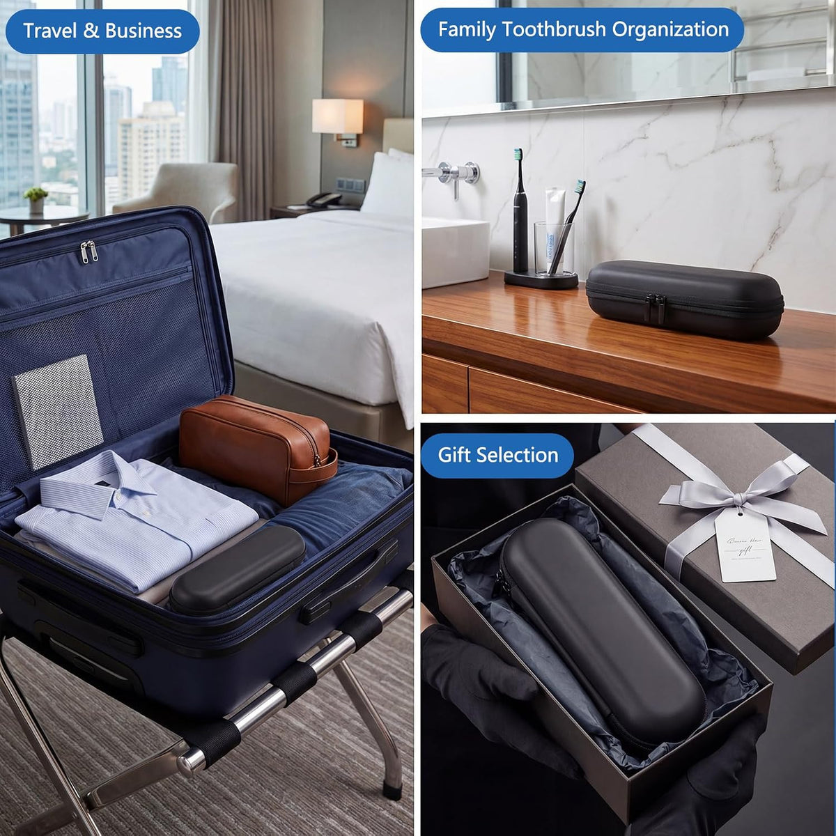 Electric Toothbrush Travel Case Waterproof EVA Organizer for Most Handles