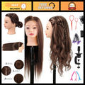 Realistic Mannequin Head with 80% Human Hair for Hair Styling Practice