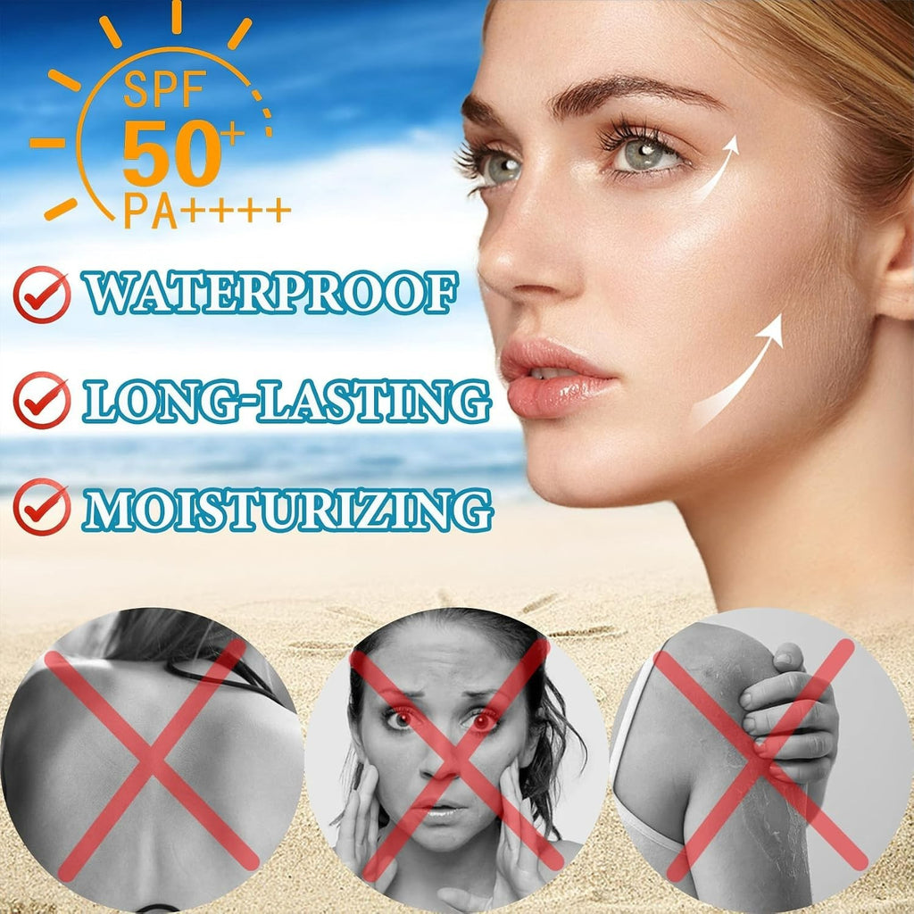 SPF 50+ Face Sunscreen Stick Waterproof Moisturizing Sunblock
