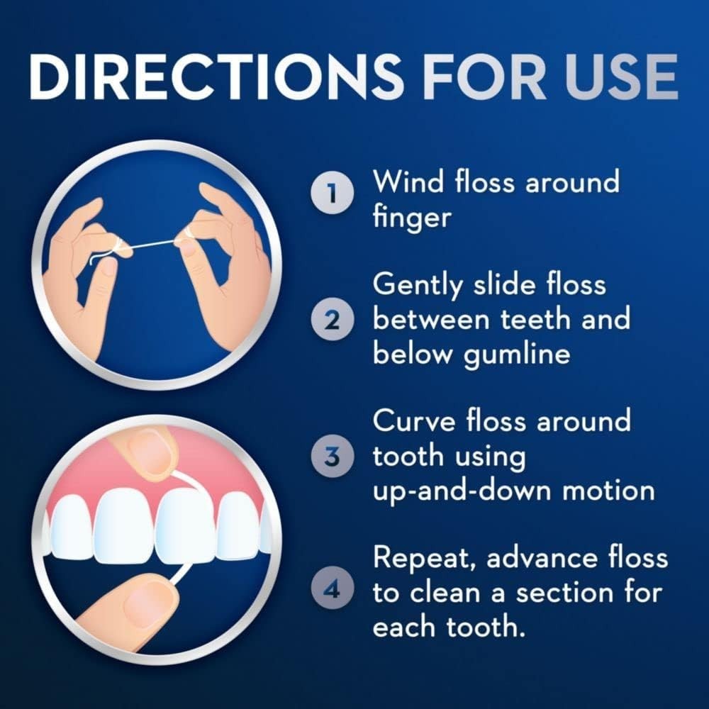 Dental Floss Picks with Spongy & Regular Floss - Mint, 50 Strands