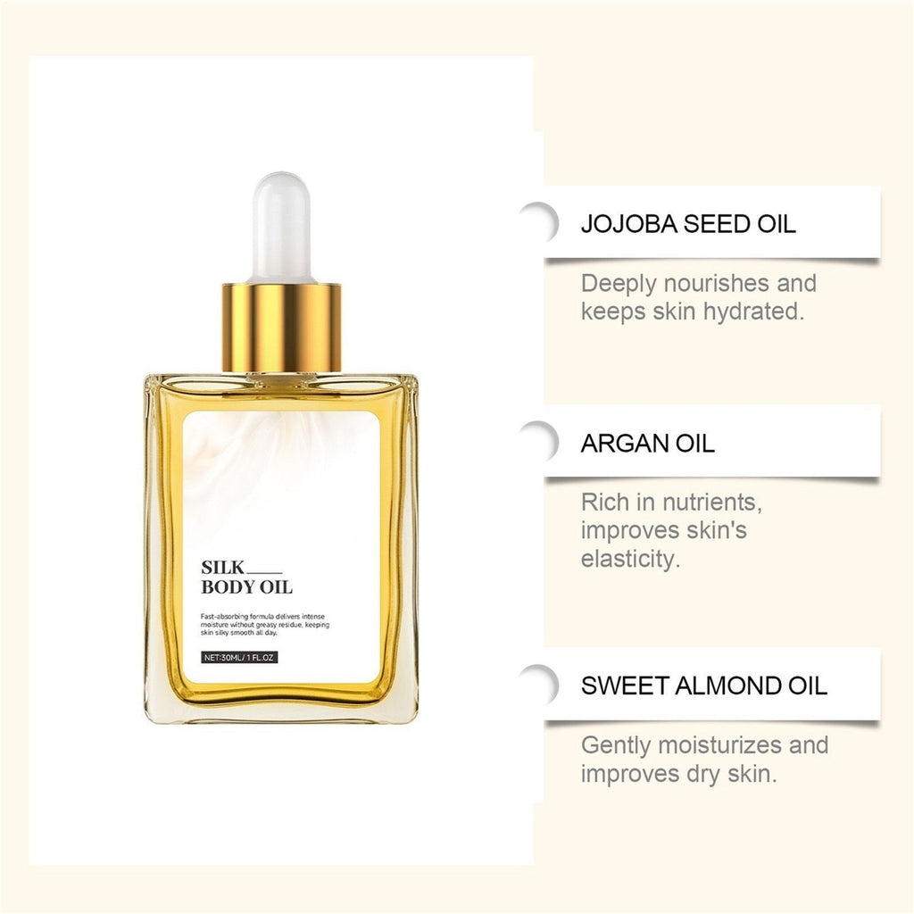 Silk Body Oil - Fast Absorbing Moisturizer with Natural Glow 30ml