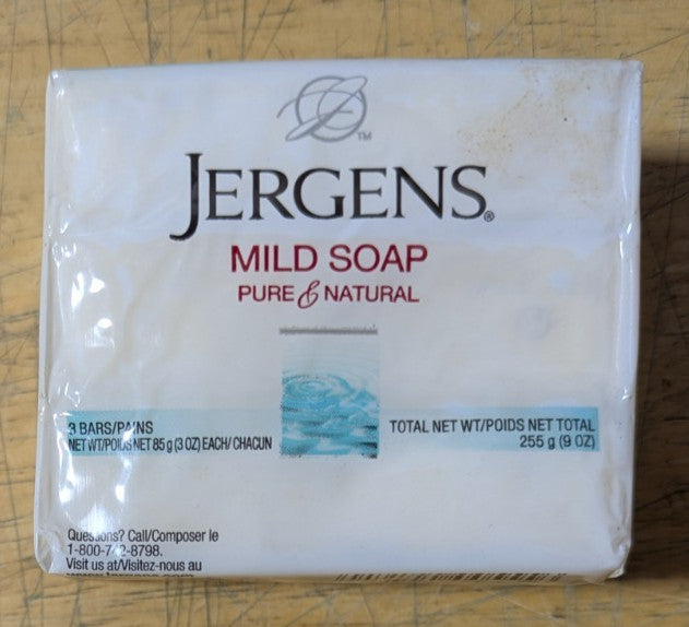 Jergens Mild Bar Soap Set - Cleanses & Freshens Skin, 3 Bars 3oz Each