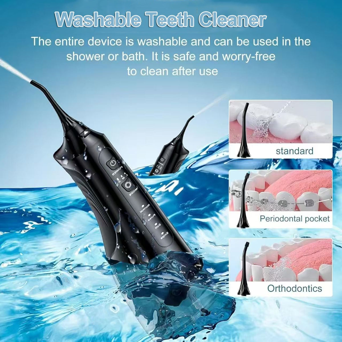 Water Dental Flosser Pick for Teeth - 5 Modes Cordless Portable Oral Irrigator