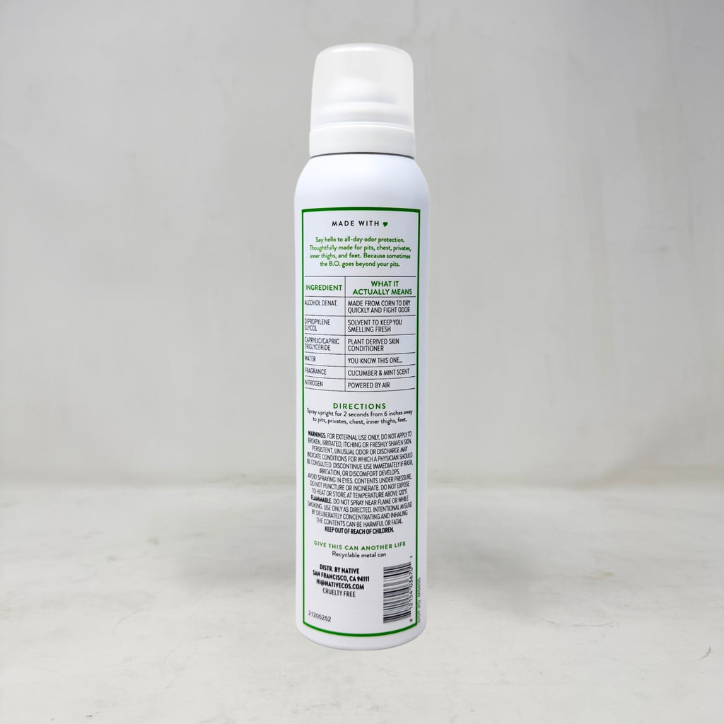Native Whole Body Deodorant Spray Cucumber Mint 3.5oz - Pack of 3