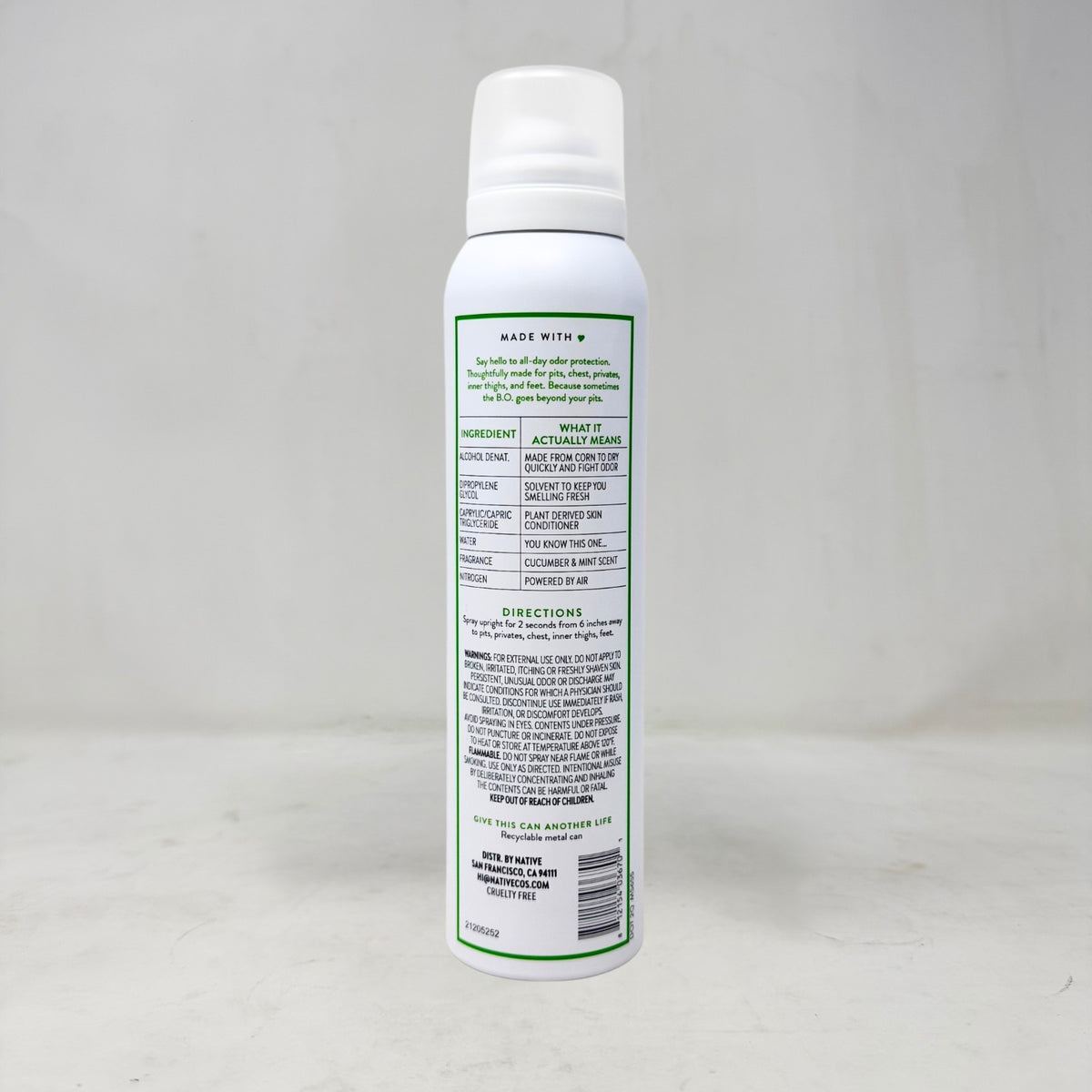 Native Whole Body Deodorant Spray Cucumber Mint 3.5oz - Pack of 3