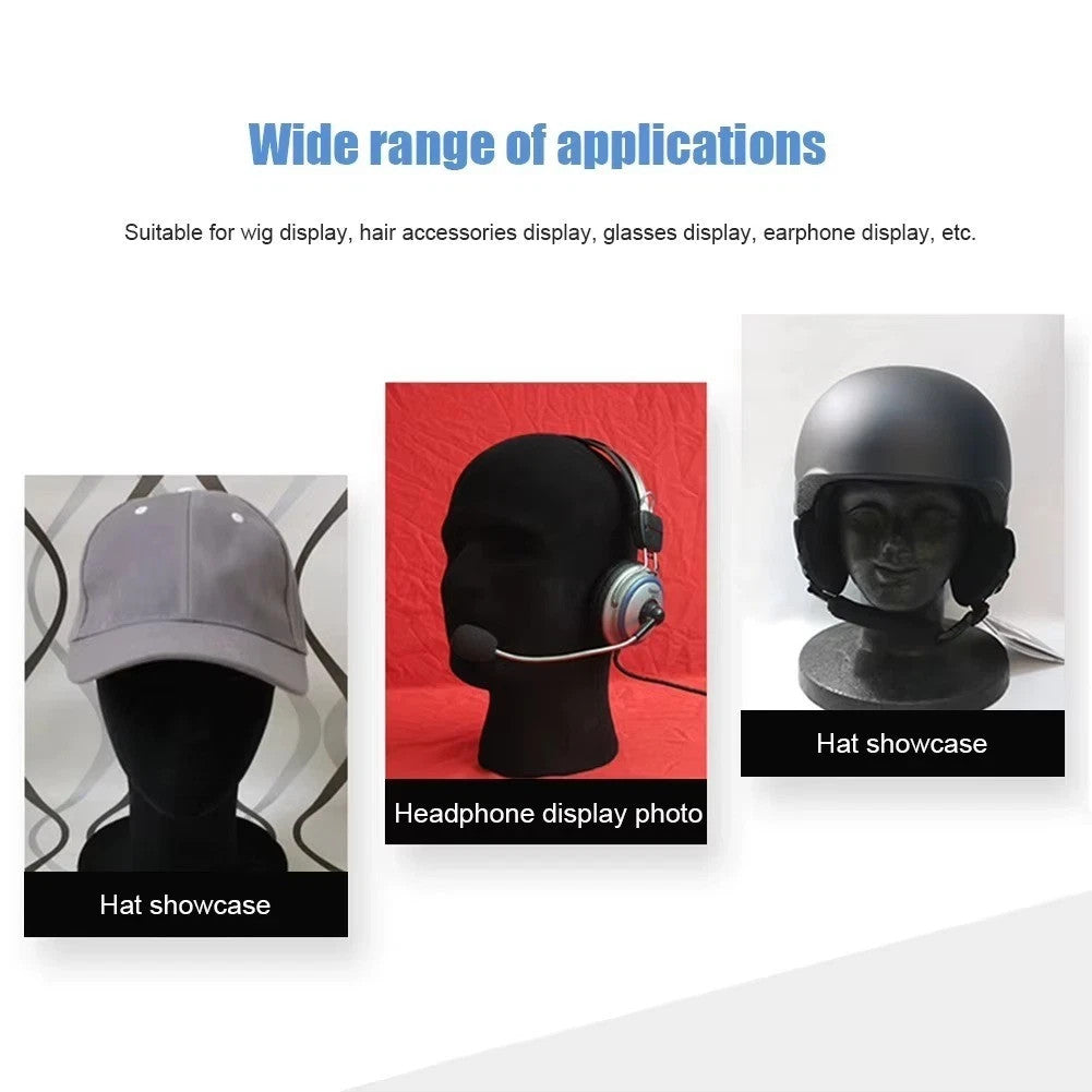 Male Foam Mannequin Head for Wigs Hats Glasses Display Stand