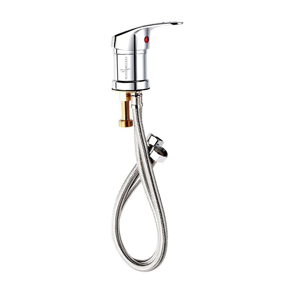 Salon Shampoo Bowl Faucet with 19.68 Inch Hose - Hot & Cold Water, Chrome Finish