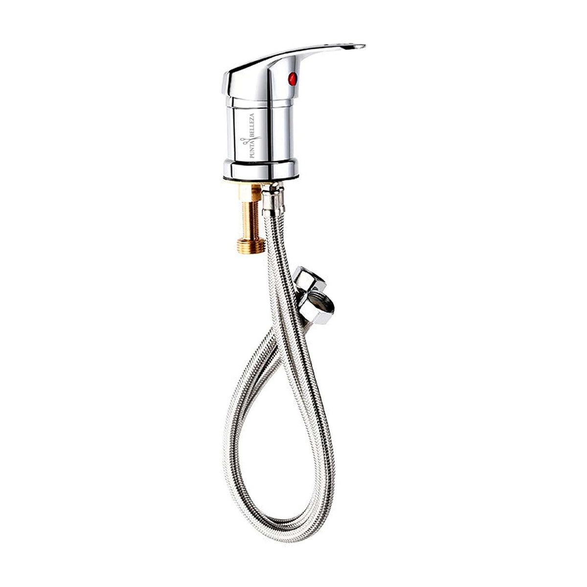 Salon Shampoo Bowl Faucet with 19.68 Inch Hose - Hot & Cold Water, Chrome Finish