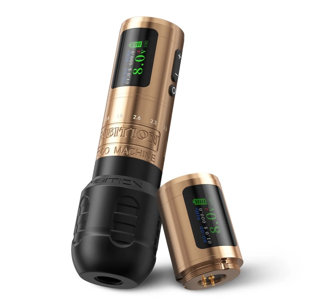 Wireless Tattoo Machine C1 Plus — 7 Stroke Settings 2.0–4.2mm, 1900mAh Battery
