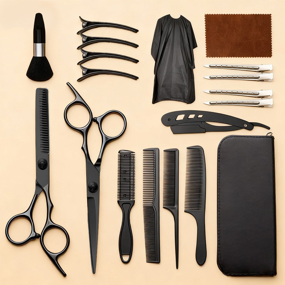 Professional Hair Cutting Scissors Set 19 Pieces for Salon & Home Use