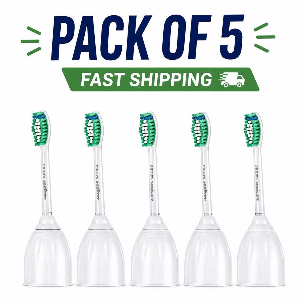 5 Pack Philips Sonicare E Series Replacement Toothbrush Heads White