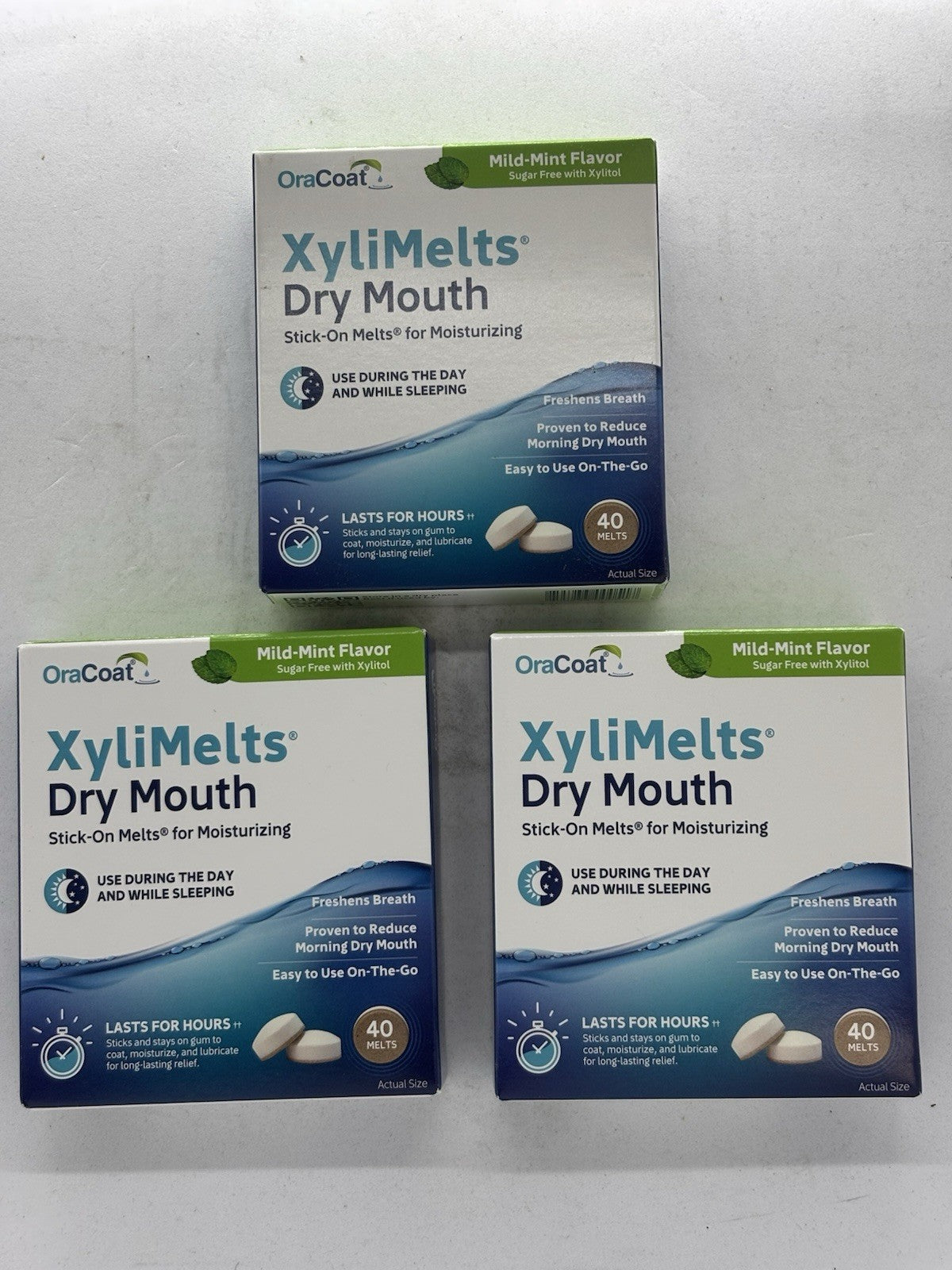 Oracoat Xylimelts Mild Mint Oral Dry Mouth Relief 120 Melts