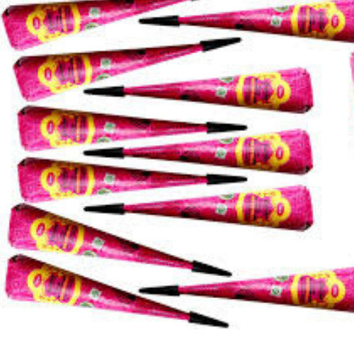 Golecha Henna Mehandi Temporary Tattoo Kit - 12 Cones Pink