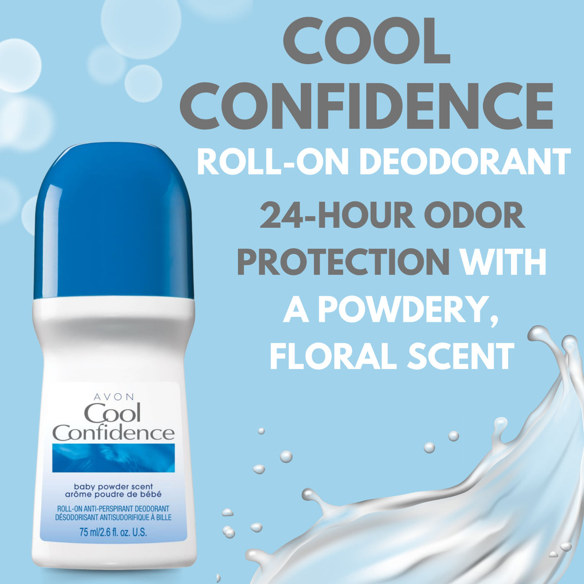 Antiperspirant Deodorant Roll-On for Men and Women - Long-Lasting Freshness 2.6 fl oz (6-Pack)