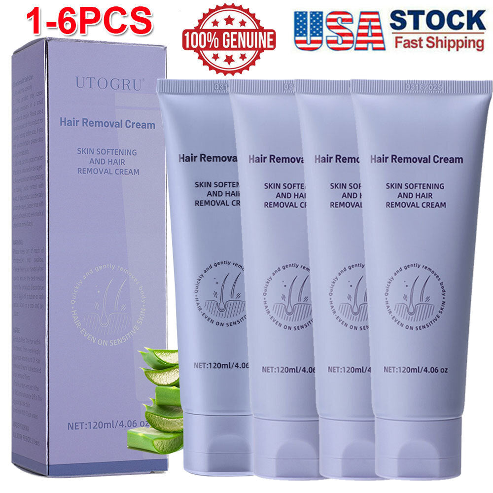 Painless Body Hair Removal Cream for Sensitive Skin - Multiple Quantities
