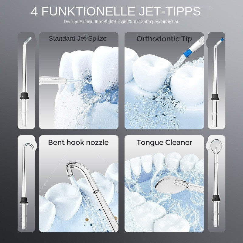 Cordless Water Flosser with 5 Modes and 6 Jet Tips - Oral Irrigator for Teeth Care
