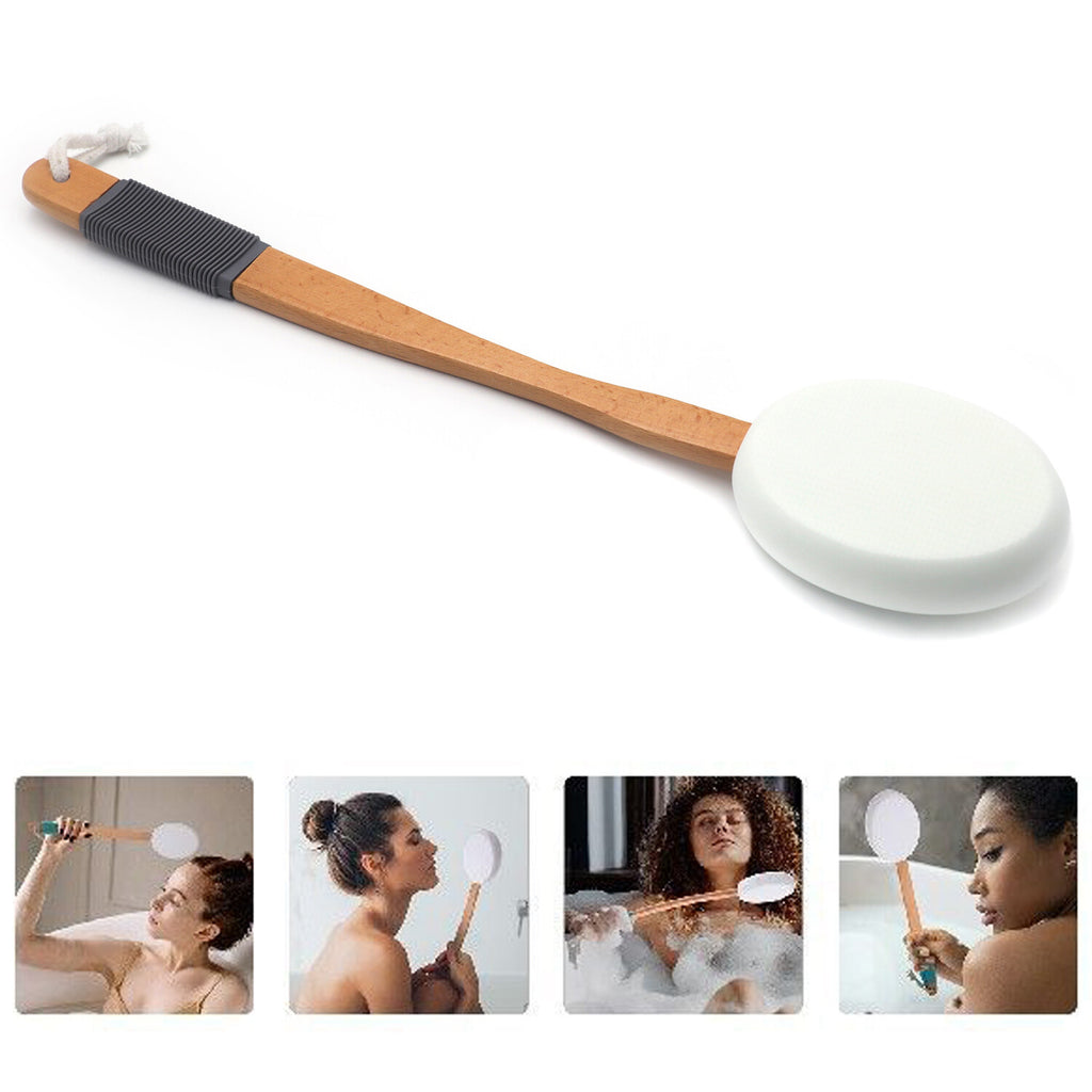 Long Handle Lotion Applicator & Bath Body Brush for Back & Skin Care