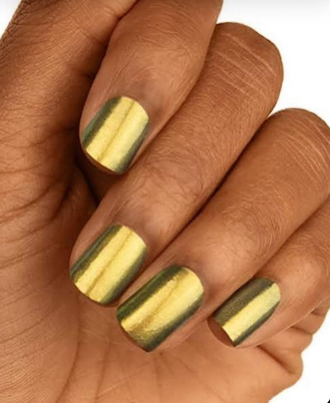 Color Street Nail Polish Strips Miss Polaris Ethereal Green to Gold Duochrome - Easy Manicure