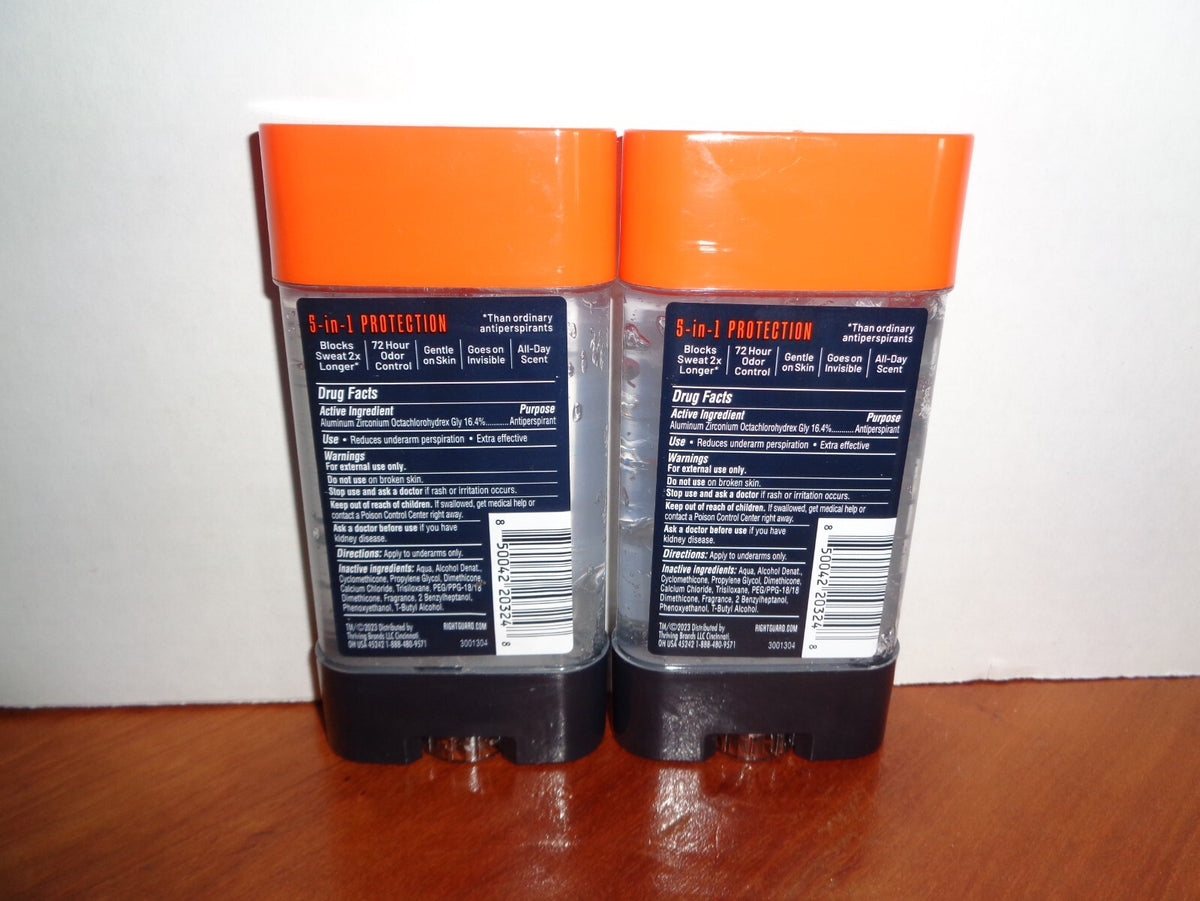 Lot of 2 Men’s Fresh Blast Xtreme Defense Deodorant Gel 4oz - Long-Lasting & Invisible
