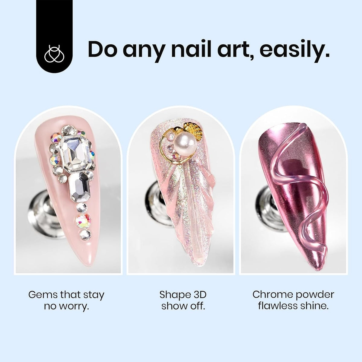 3D Gel Nail Art Kit No Wipe Sculpting Gel for DIY & Salon, 15g