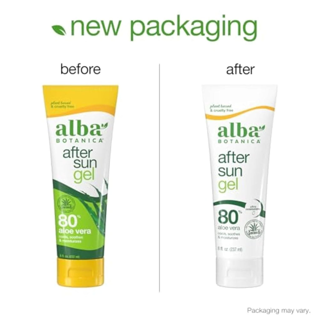 Aloe Vera Gel for After Sun Care - Hydrating Face & Body Skin Relief 8oz
