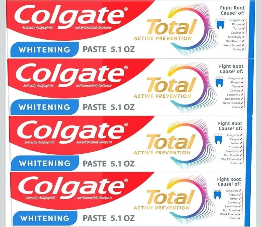 Colgate Total Active Prevention Whitening Toothpaste Mint 5.1 oz