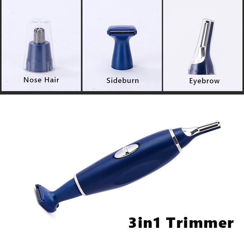 Cordless 3-in-1 Hair Removal & Trimmer Kit for Face Nose Body