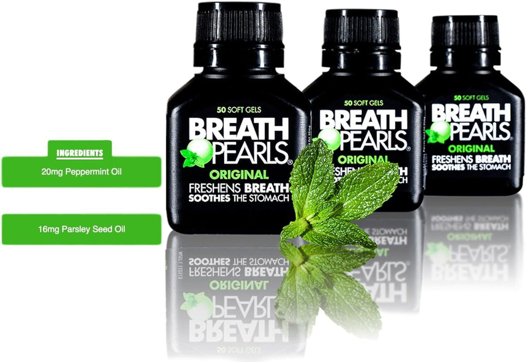 Breath Freshening Softgels - Long Lasting Natural Breath Freshener, 50 Capsules