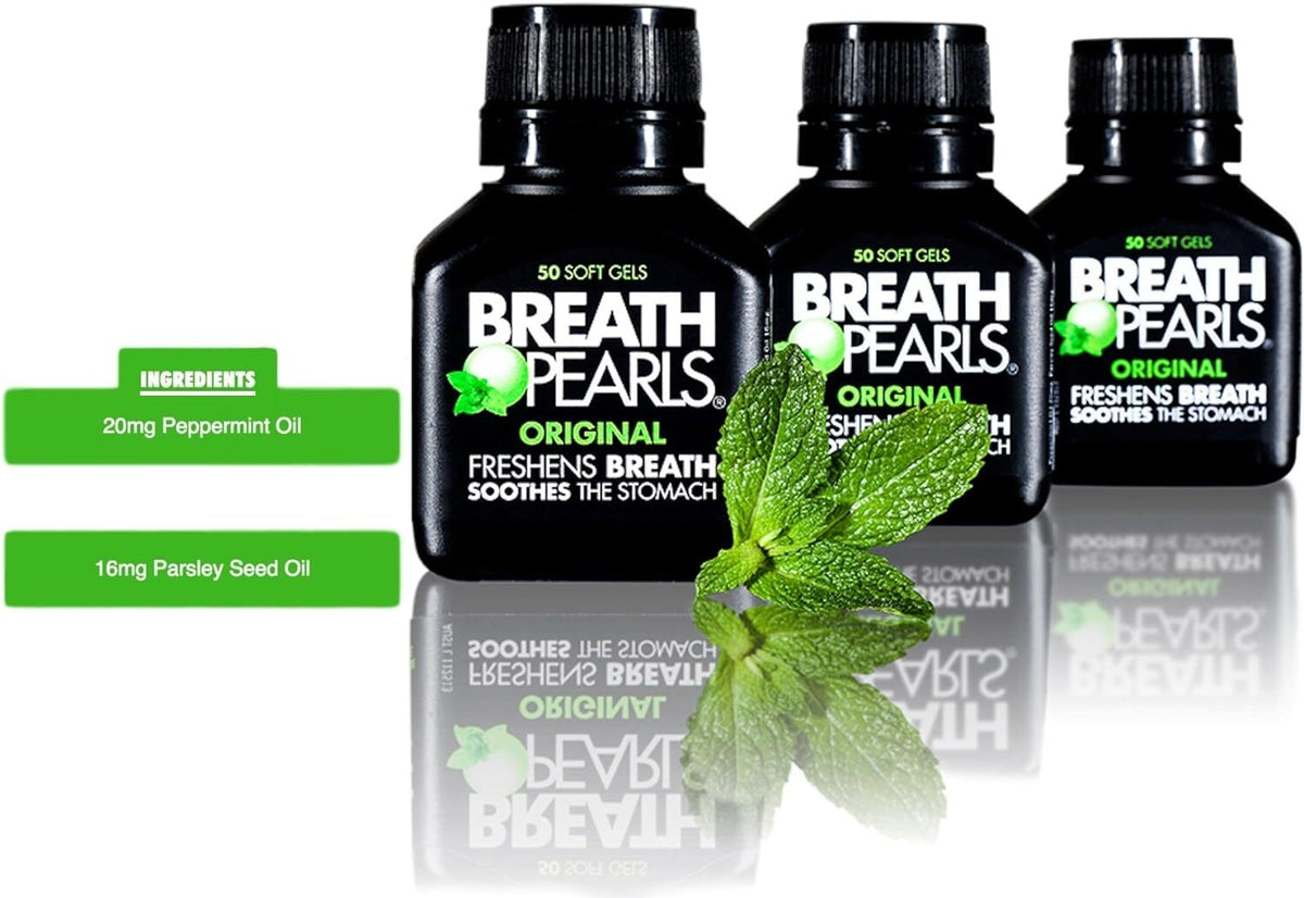Breath Freshening Softgels - Long Lasting Natural Breath Freshener, 50 Capsules